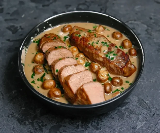Filet Mignon de Porc à la Crème et aux Champignons : Un Plat Fondant et Savoureux