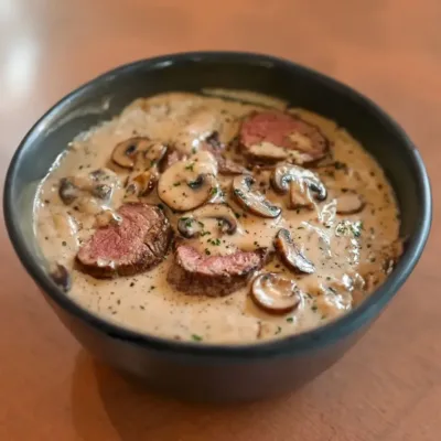 Filet Mignon Sauce Boursin aux Champignons