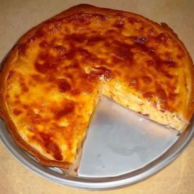 Tarte à l'oignon et aux lardons délicieuse