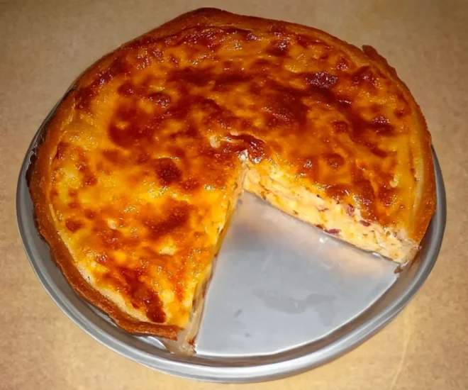 Tarte à l&rsquo;oignon et aux lardons