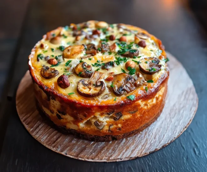 Cake aux Champignons, Comté, Noisettes et Persil Plat : Le Délice Salé qui Va Révolutionner Vos Apéros !