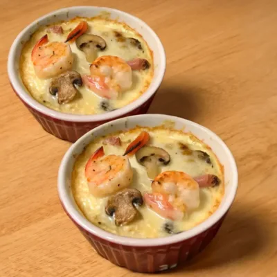 Cassolette de la Mer : Saint-Jacques et Crevettes