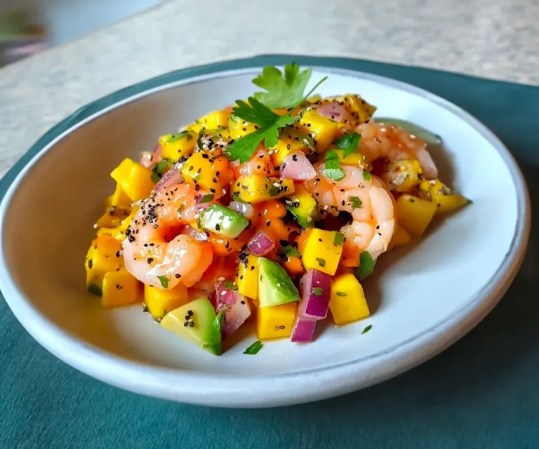 Ceviche de Crevettes, Mangue et Avocat : Une Recette Fraîche et Exotique