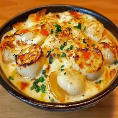 Coquilles Saint-Jacques à la Fondue de Poireaux