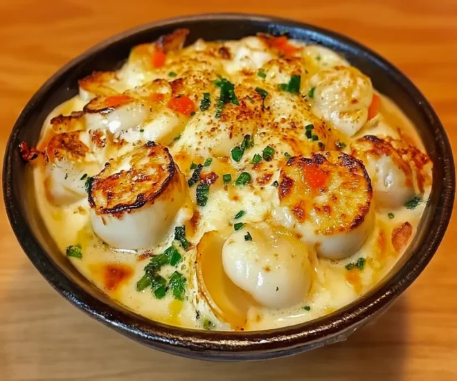 Coquilles Saint-Jacques à la Fondue de Poireaux