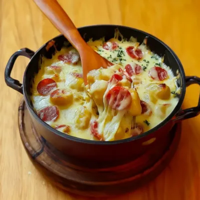 Fondue d’Endives et Saucisses Fumées : Réconfortante