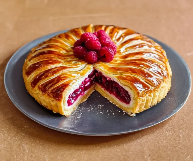 Galette des Rois Fruitée : Litchi et Confiture de Fraises