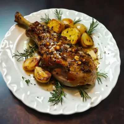 Gigot de Sanglier au Miel et à la Moutarde