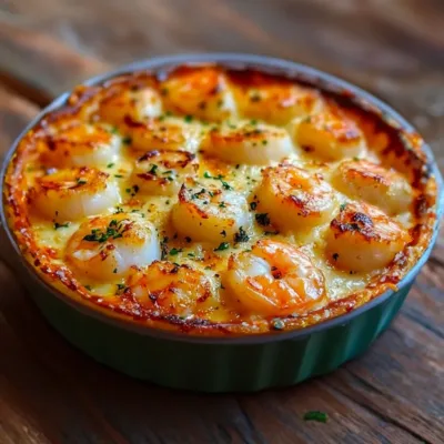 Gratin de Noix de Saint-Jacques et Crevettes