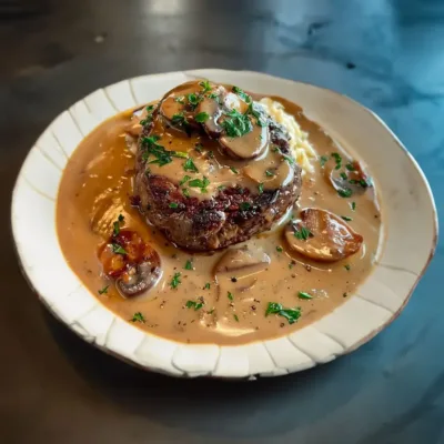 Steak Salisbury Classique aux Champignons