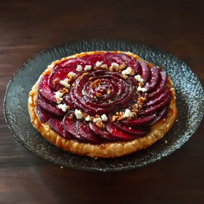 Tarte Tatin de Betteraves Rôties et Fromage de Chèvre