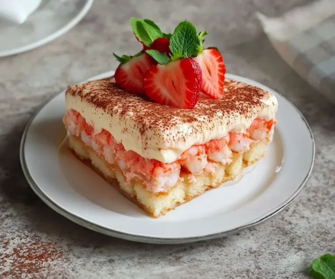 Tiramisu aux Crevettes Roses : Une Entrée Élégante et Surprenante