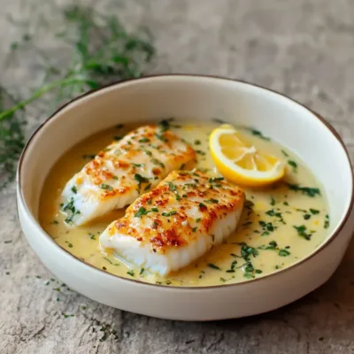 Cabillaud au Four à la Moutarde et Crème Citronnée
