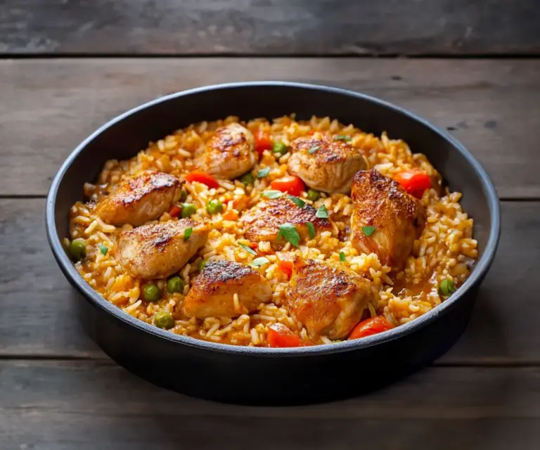 Marmite de Poulet au Riz à l’Espagnole : Une Explosion de Saveurs Méditerranéennes