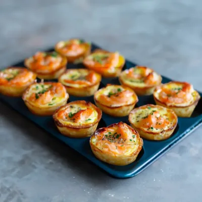 Mini Quiches au Saumon Fumé Sans Pâte