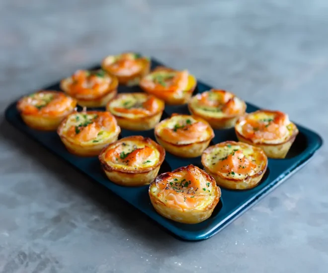 Mini Quiches au Saumon Fumé Sans Pâte : Une Recette Légère et Savoureuse