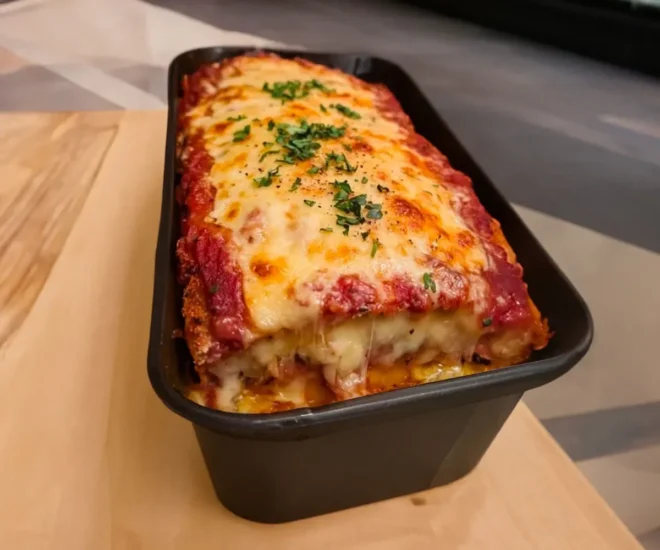 Pain de Viande à l’Italienne : Parmesan, Basilic et Gratin de Mozzarella