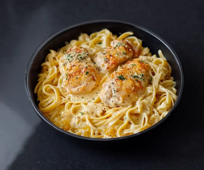 Pâtes au Poulet et Sauce Crémeuse à l’Italienne : Un Classique Convivial