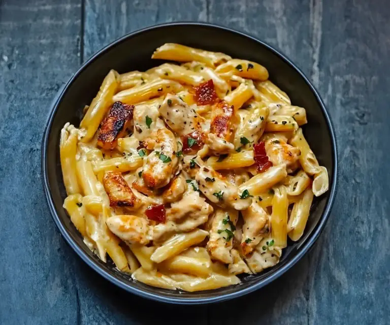 Pâtes Crémeuses au Poulet et au Bacon