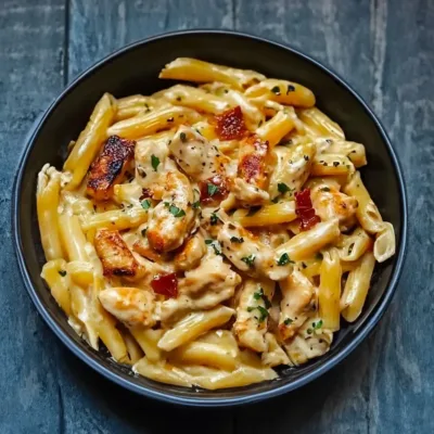 Pâtes Crémeuses au Poulet et au Bacon