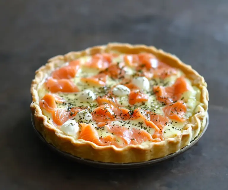 Quiche au Saumon et Boursin : Une Délicatesse Savoureuse et Crémeuse