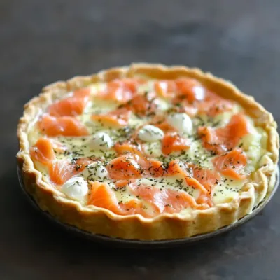 Quiche au Saumon et Boursin : Délicieuse et Crémeuse