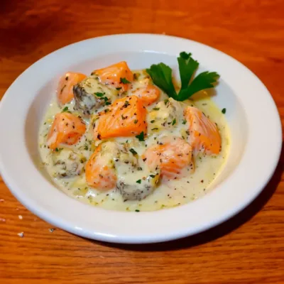 Blanquette de Saumon aux Poireaux et Carottes