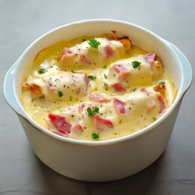 Chou-Fleur au Jambon et Béchamel - Recette Facile