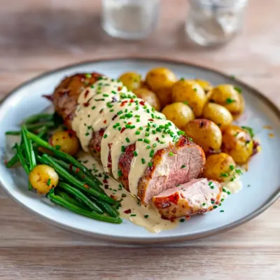 Filet Mignon Fondant au Boursin et Crème Veloutée