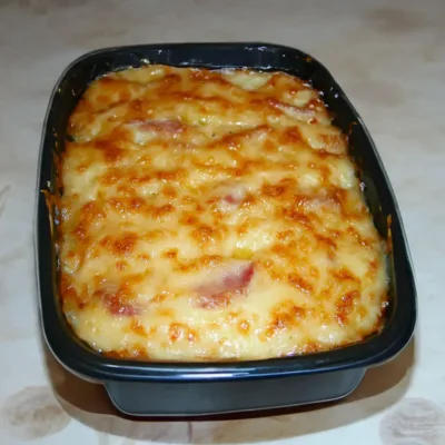 Gratin de Poireaux au Jambon et Fromage à Raclette