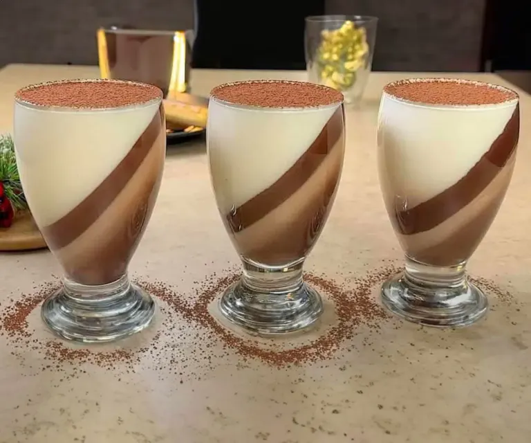 Panna Cotta Bicolore au Chocolat Noir et Vanille : Un Dessert Élégant et Facile