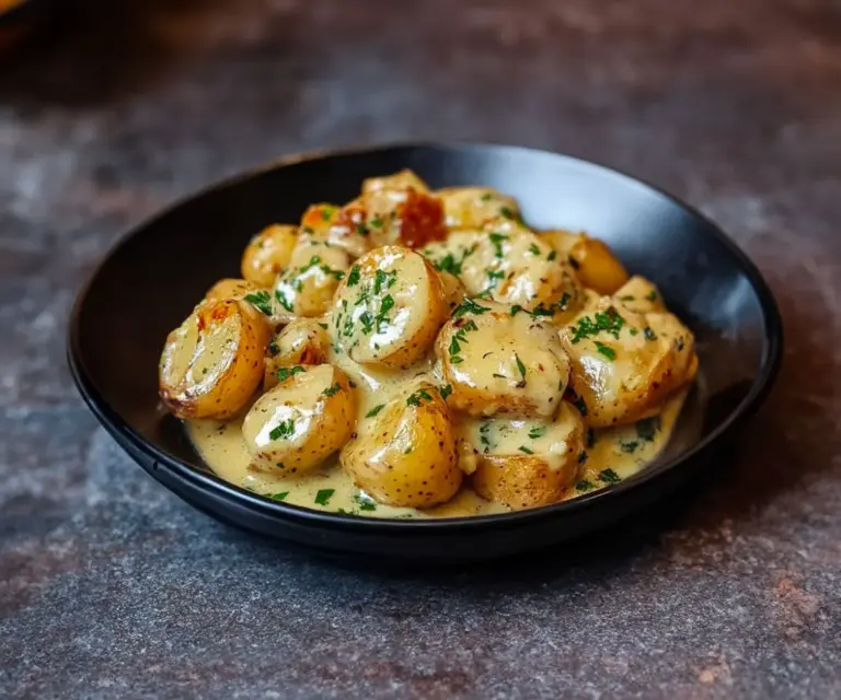 Pommes de Terre Bébés à la Sauce Crémeuse à l&rsquo;Ail