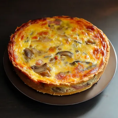Quiche Sans Pâte au Thon & Champignons