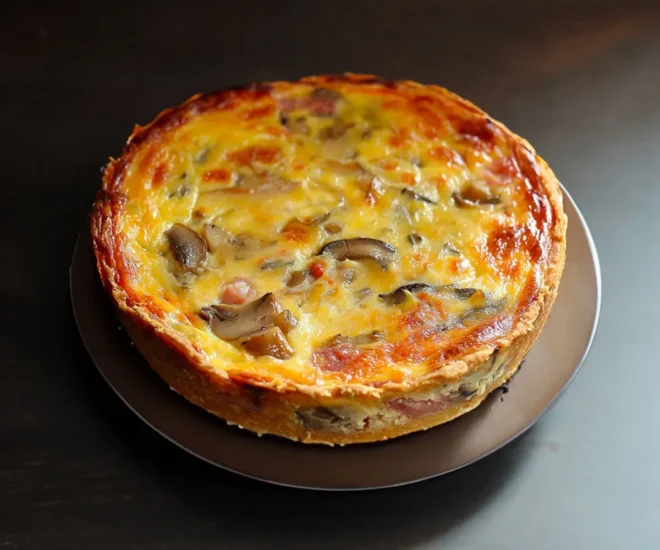 Quiche Sans Pâte au Thon & Champignons