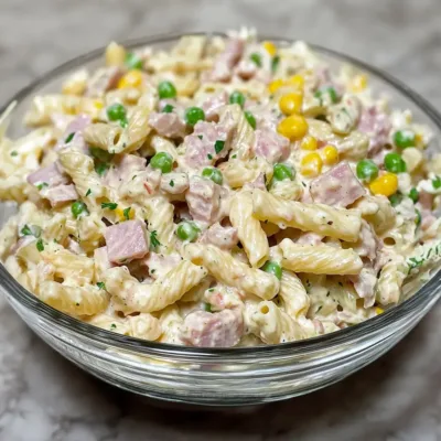 Salade de pâtes onctueuse et gourmande