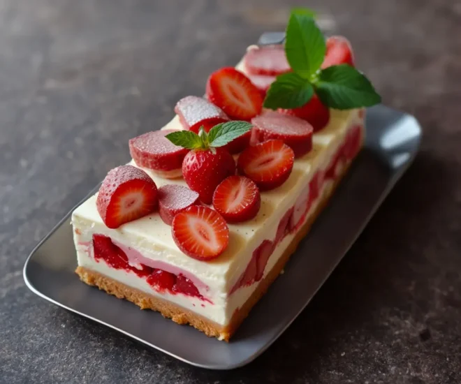 Terrine de Boudoirs aux Fraises (Sans Cuisson)