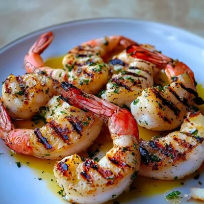 Gambas Grillées au Beurre d’Ail et Persil