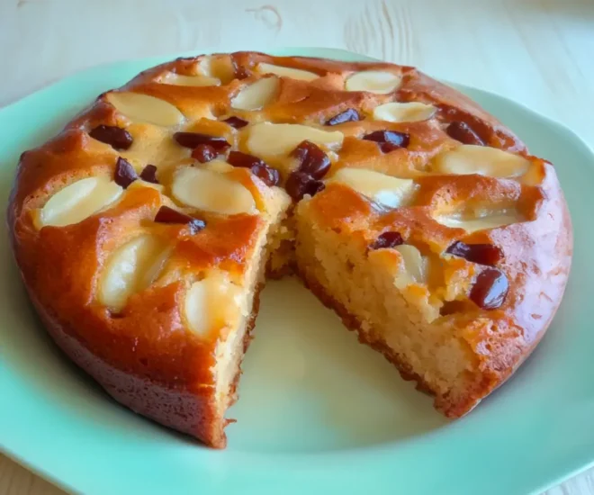 Gâteau au yaourt poires amandes facile