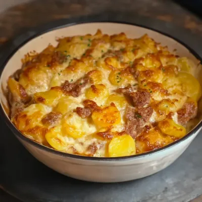 Gratin de Pommes de Terre à la Viande Hachée
