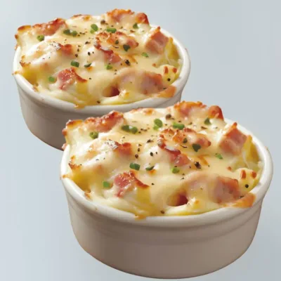 Gratin d'Œufs Durs au Jambon et Béchamel Fromagée
