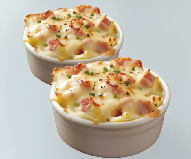 Gratin d’Œufs Durs au Jambon et Sauce Béchamel Fromagée