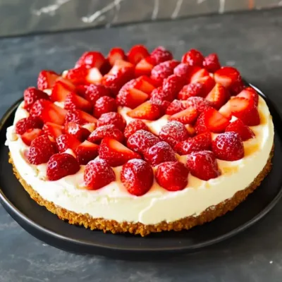 Tarte aux Fraises et Spéculoos sans Cuisson