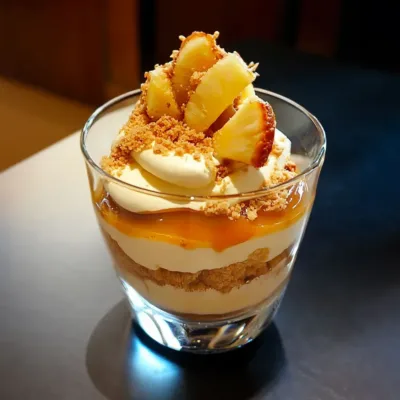 Tiramisu Ananas Rôti & Caramel Beurre Salé