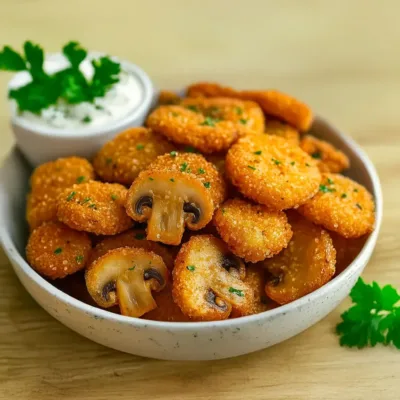 Champignons Panés Croustillants : Snack Parfait