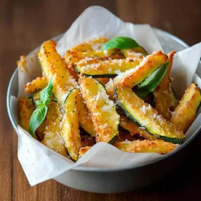 Frites de Courgettes au Parmesan Cuites au Four