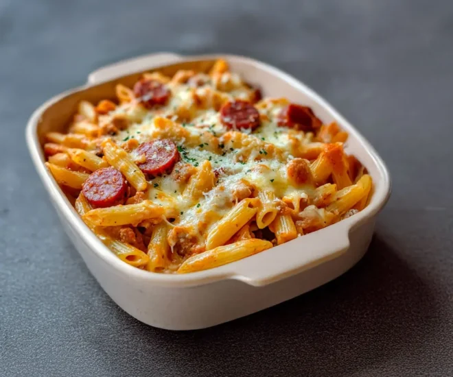 Gratin de Pâtes au Fromage et Saucisses : Le Plaisir Maison Inégalé