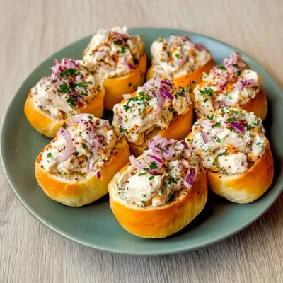 Petits Pains Farcis au Poulet et Moutarde