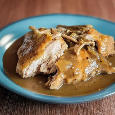 Poulet à la Mijoteuse et Sauce Onctueuse aux Herbes