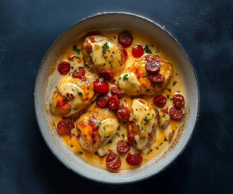 Poulet Crémeux au Chorizo : La Recette Qui Fait Fondre Tous les Cœurs