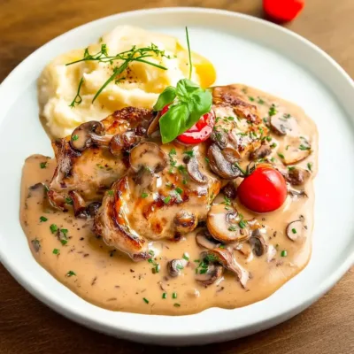 Riz de Veau Crémeux aux Champignons Forestiers
